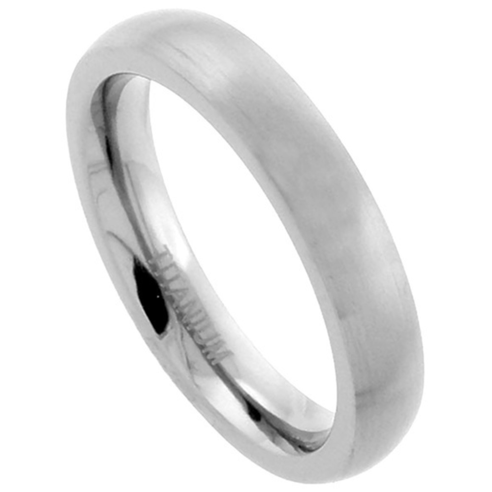 New 4mm Titanium Wedding Band Thumb Ring Brushed